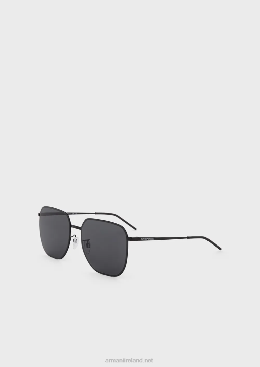 Men 086V2333 Unisex Square Sunglasses Armani Dark Gray