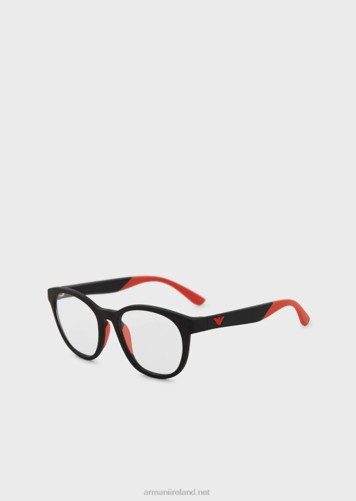 Men 086V2336 Panto-Shaped Junior Sunglasses With Clip-On Lenses Armani