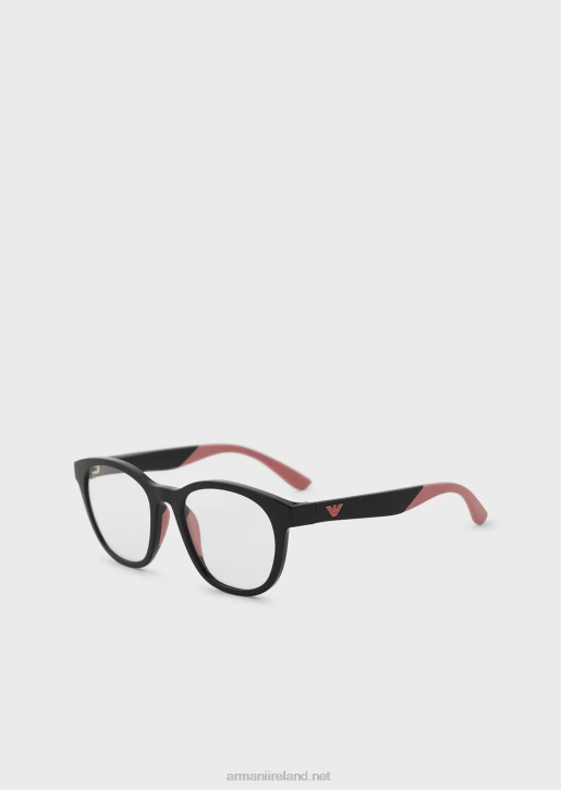 Men 086V2338 Panto-Shaped Junior Sunglasses With Clip-On Lenses Armani