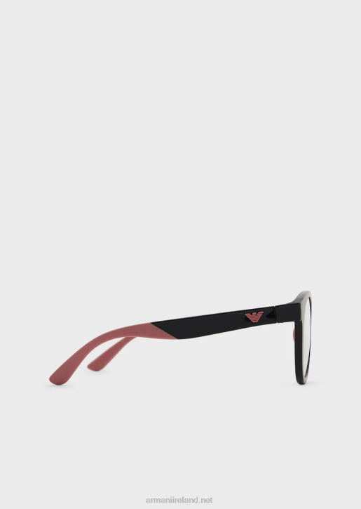 Men 086V2338 Panto-Shaped Junior Sunglasses With Clip-On Lenses Armani