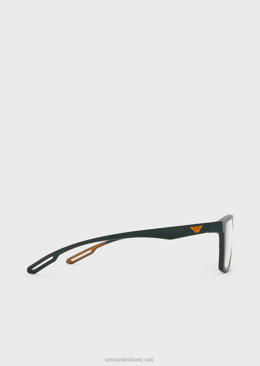 Men 086V2339 Rectangular Sunglasses With Interchangeable Lenses Armani Forest Green