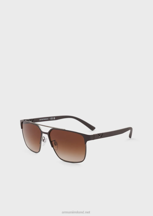 Men 086V2341 Square Sunglasses Armani Brown