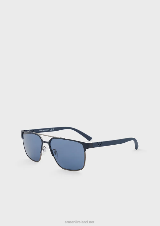 Men 086V2357 Square Sunglasses Armani Navy