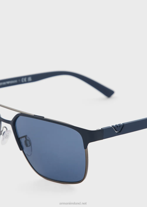 Men 086V2357 Square Sunglasses Armani Navy