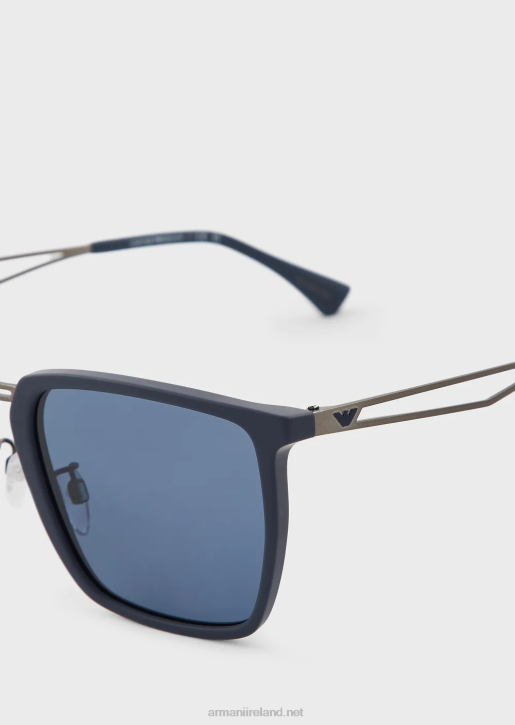 Men 086V2358 Square Sunglasses Armani Navy