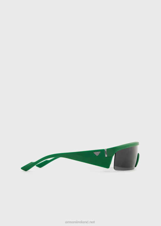 Men 086V2362 Rectangular Sunglasses With Interchangeable Lenses Armani Green