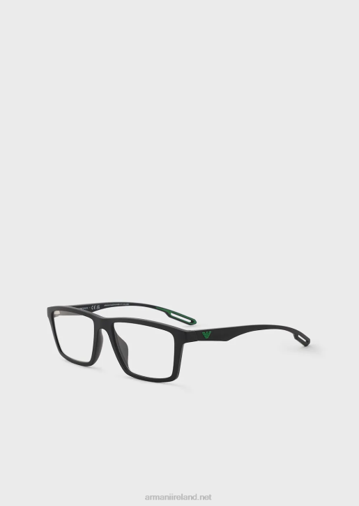 Men 086V2363 Rectangular Sunglasses With Interchangeable Lenses Armani Black
