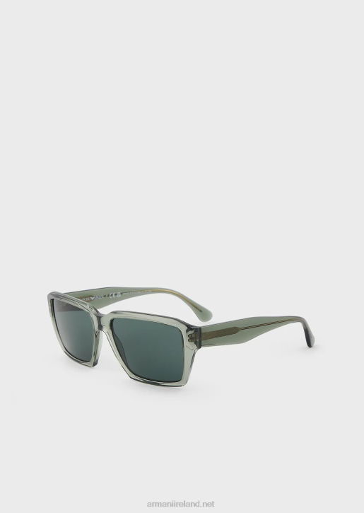Men 086V2367 Rectangular Sunglasses Armani Green