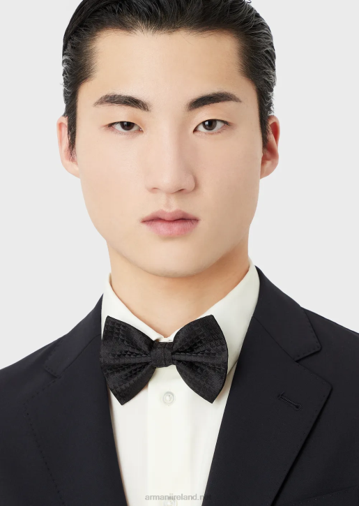 Men 086V2153 Ottoman-Style Bow Tie In Pure Silk Armani