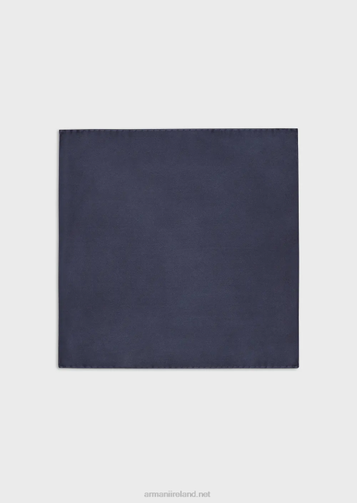 Men 086V2156 Pure Silk Pocket Square With Jacquard Micro-Motif Armani