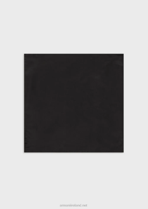 Men 086V2157 Pure Silk Pocket Square With Jacquard Micro-Motif Armani
