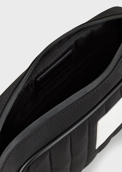 Men 086V2173 Recycled, Quilted Ripstop Nylon Washbag Armani Black