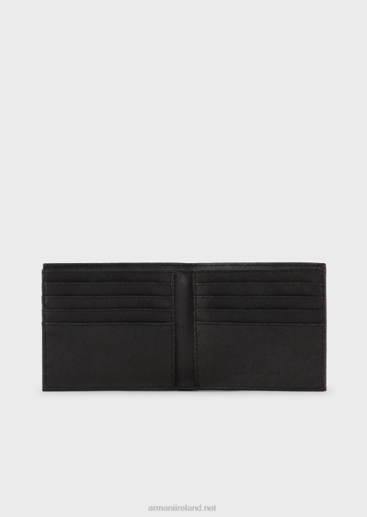 Men 086V2177 Regenerated-Leather Gift Box With Eagle Plate Armani Black