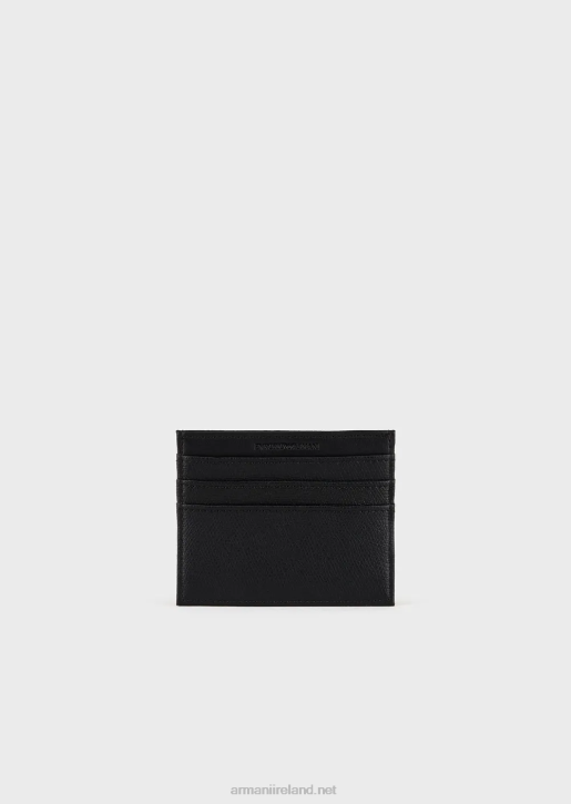 Men 086V2181 Card Holder With Eagle Plaque Armani Black
