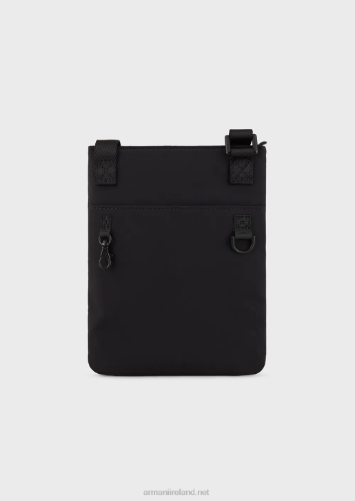 Men 086V2211 Travel Essentials Waterproof Nylon Tech Case Armani Deep Black
