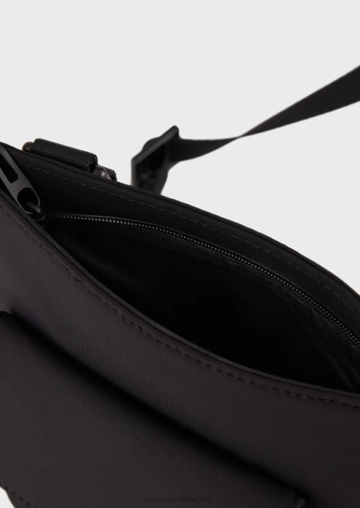 Men 086V2211 Travel Essentials Waterproof Nylon Tech Case Armani Deep Black