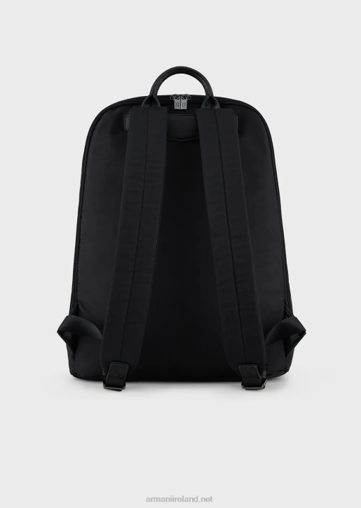 Men 086V1955 Recycled-Nylon Backpack Armani Black