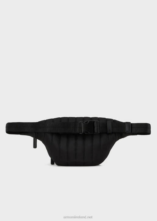 Men 086V1965 Recycled, Quilted Ripstop Nylon Belt Bag Armani Black