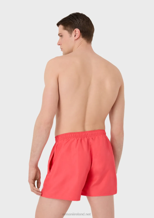 Men 086V991 Essential Drawstring Swim Shorts Armani Coral