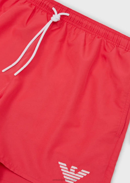 Men 086V991 Essential Drawstring Swim Shorts Armani Coral