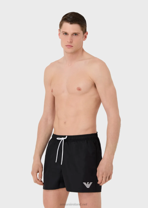 Men 086V992 Essential Drawstring Swim Shorts Armani Black