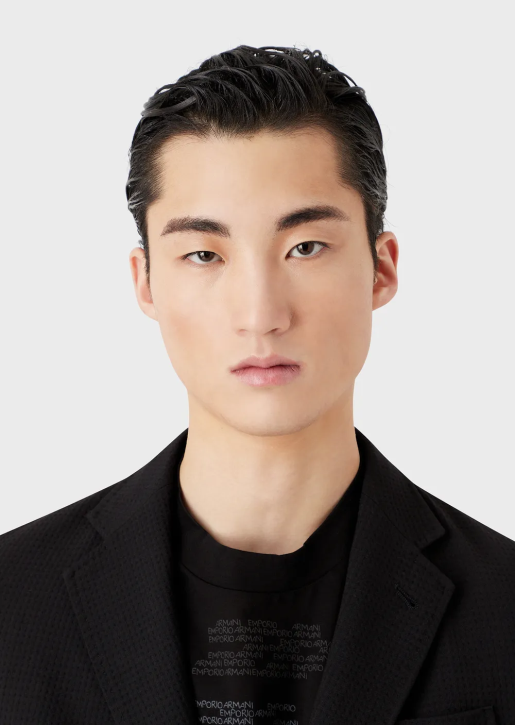Men 086V1039 Single-Breasted Jacket In 3D Stretch Technical Wool Armani Black
