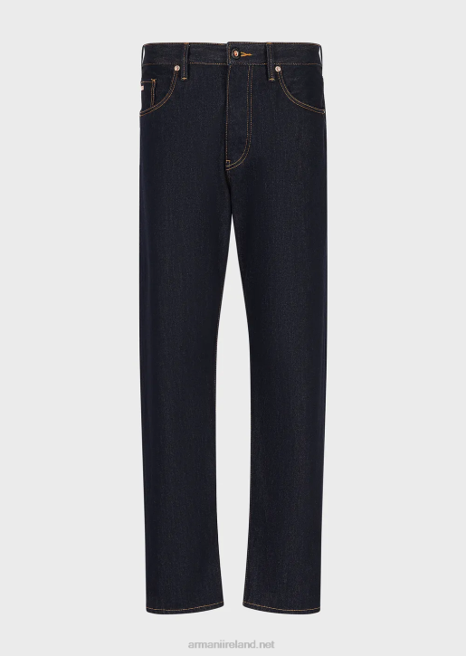 Men 086V1148 J72 Loose-Fit Reactive Blue Denim Jeans Armani Denim