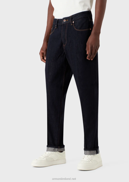 Men 086V1148 J72 Loose-Fit Reactive Blue Denim Jeans Armani Denim