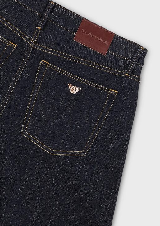 Men 086V1148 J72 Loose-Fit Reactive Blue Denim Jeans Armani Denim