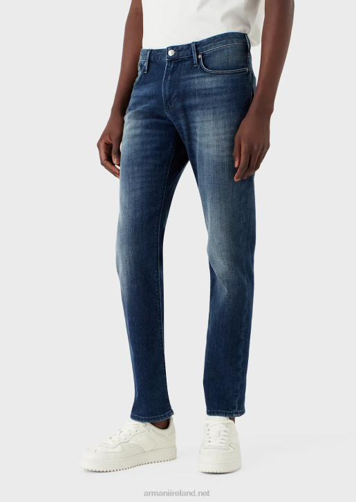 Men 086V1159 J06 Slim-Fit Organic-Denim Jeans Armani Denim