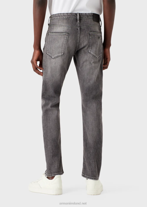 Men 086V1160 J06 Slim-Fit Organic-Denim Jeans Armani Gray