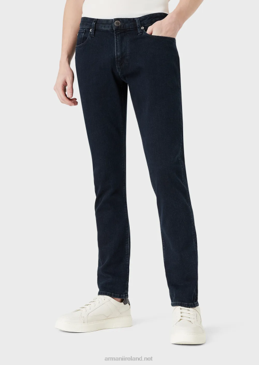 Men 086V1177 J06 Slim-Fit, Comfort-Denim Twill Jeans Armani Blue