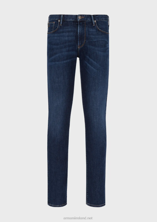 Men 086V1179 J06 Slim-Fit, Washed, Twill Comfort-Denim Jeans Armani Denim