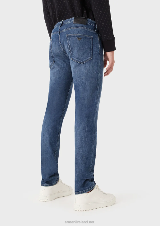 Men 086V1180 J06 Slim-Fit, Twill-Melange Jeans In Comfort Denim Armani Denim