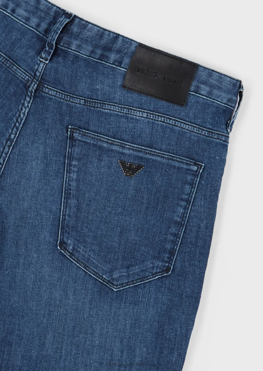Men 086V1182 J06 Slim-Fit, Twill-Melange Jeans In Comfort Denim Armani Denim