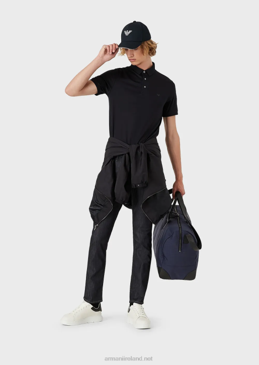 Men 086V1183 J06 Slim-Fit, Twill-Melange Jeans In Comfort Denim Armani Navy Blue