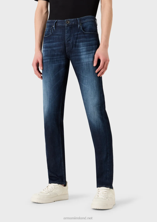 Men 086V1195 J75 Slim-Fit, Light Blue Denim Jeans Armani Blue