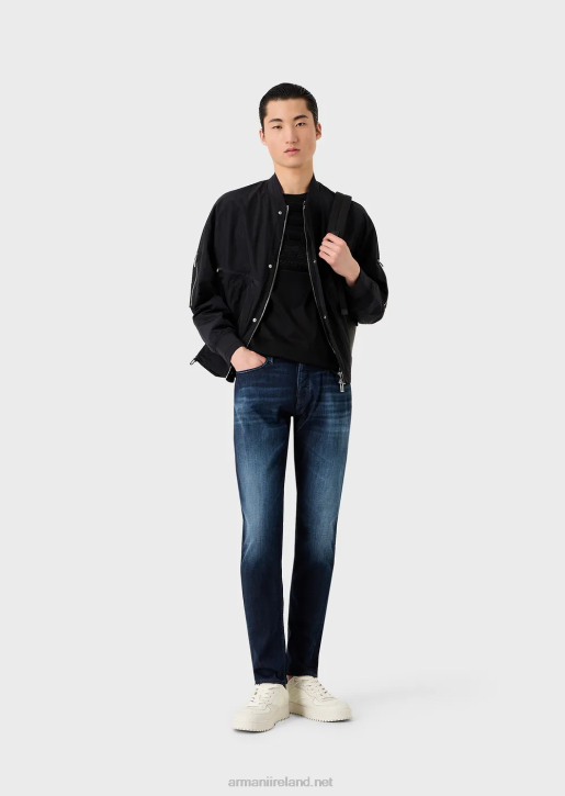 Men 086V1195 J75 Slim-Fit, Light Blue Denim Jeans Armani Blue
