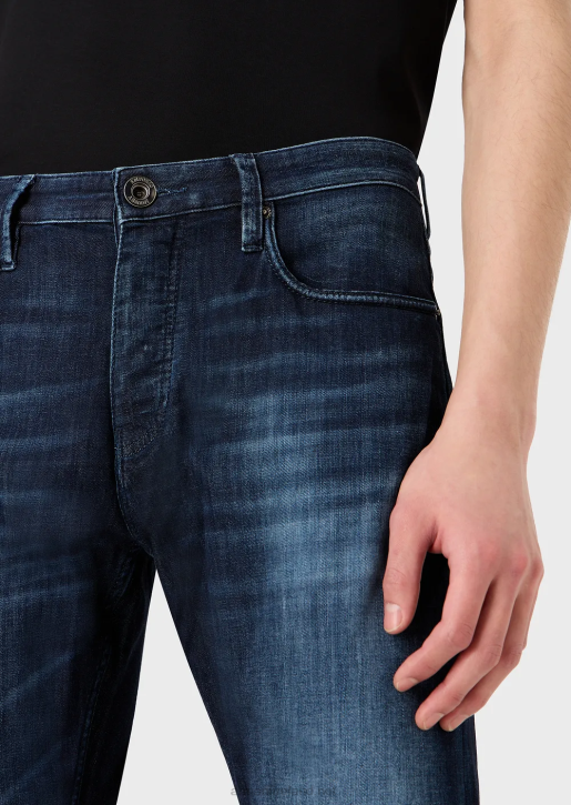 Men 086V1195 J75 Slim-Fit, Light Blue Denim Jeans Armani Blue