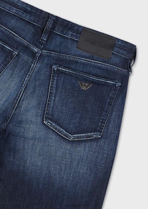 Men 086V1195 J75 Slim-Fit, Light Blue Denim Jeans Armani Blue