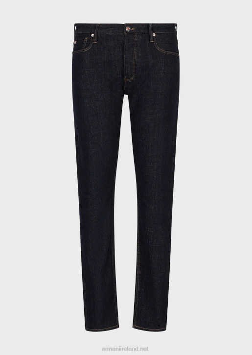 Men 086V1196 J75 Slim-Fit Jeans Rinse-Wash Denim Jeans Armani Midnight Blue