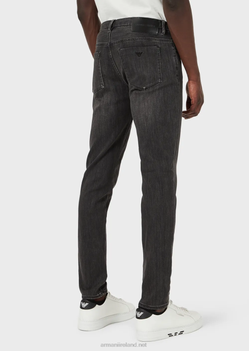 Men 086V1197 Extra Slim-Fit J11 Extra Comfort Denim Jeans Armani Black