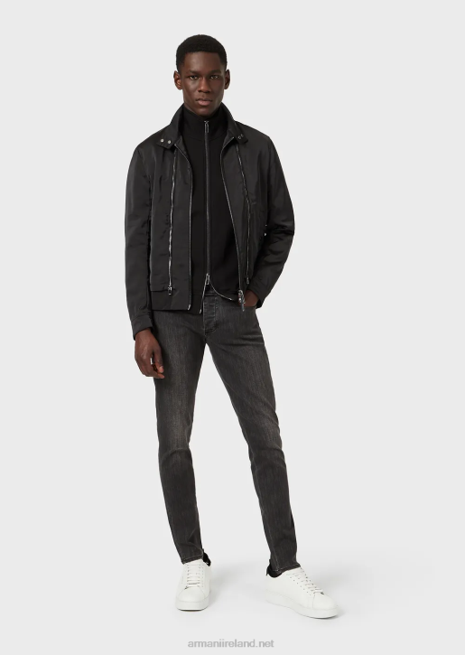 Men 086V1197 Extra Slim-Fit J11 Extra Comfort Denim Jeans Armani Black