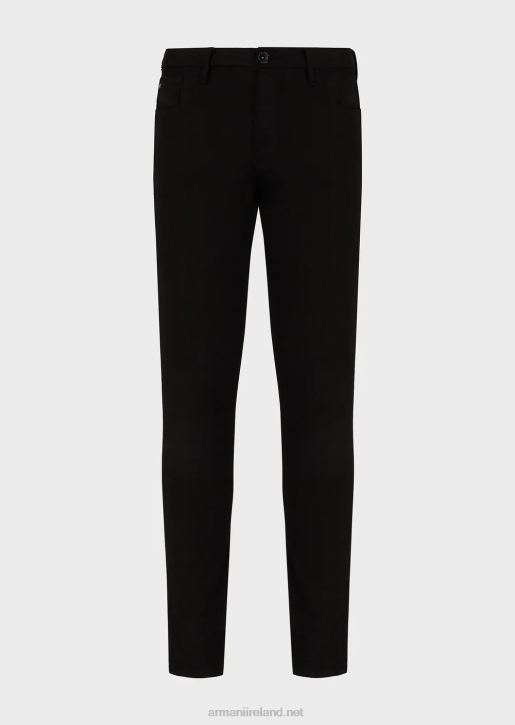 Men 086V1198 J11 Ultra-Comfort Denim Skinny Jeans Armani Black 1