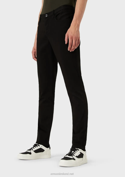 Men 086V1198 J11 Ultra-Comfort Denim Skinny Jeans Armani Black 1