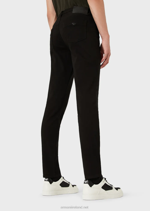 Men 086V1198 J11 Ultra-Comfort Denim Skinny Jeans Armani Black 1