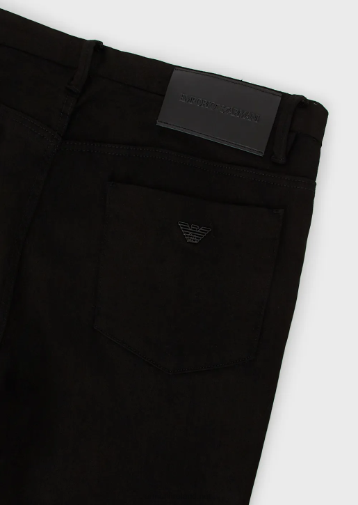 Men 086V1198 J11 Ultra-Comfort Denim Skinny Jeans Armani Black 1