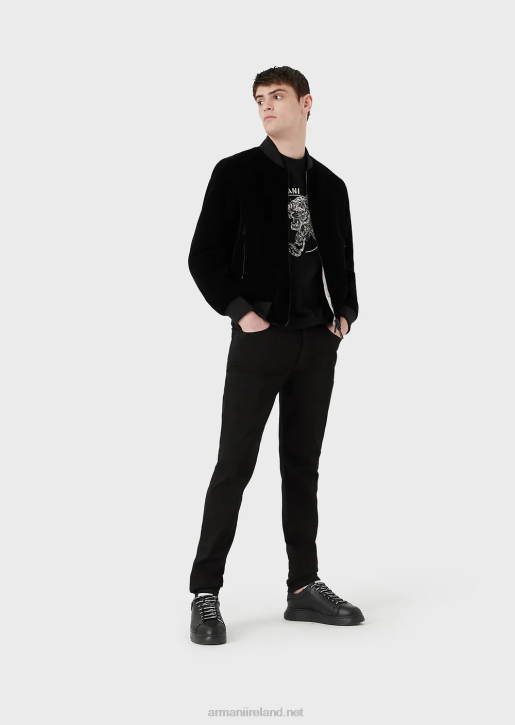 Men 086V1199 J11 Extra Slim-Fit Extra-Comfort Denim Jeans Armani Black