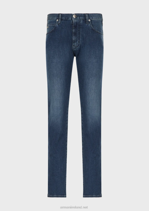 Men 086V1200 J45 Regular-Fit Jeans In Comfort-Twill Denim Armani Blue