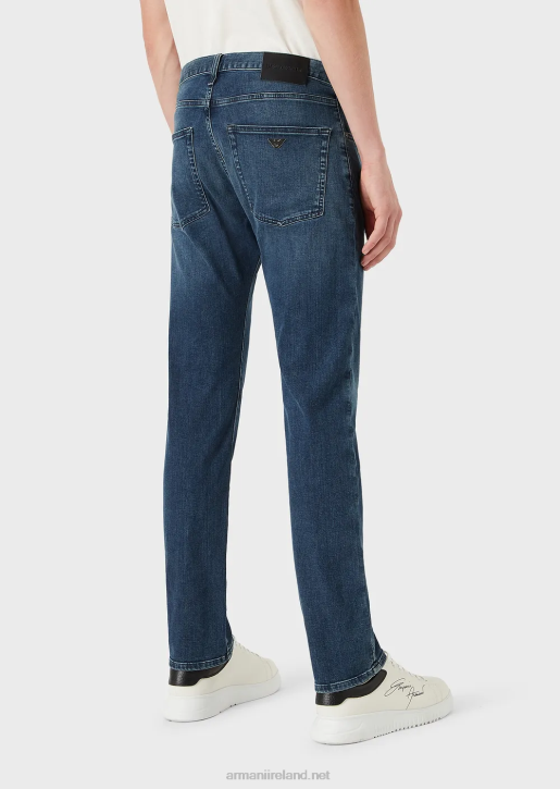 Men 086V1200 J45 Regular-Fit Jeans In Comfort-Twill Denim Armani Blue